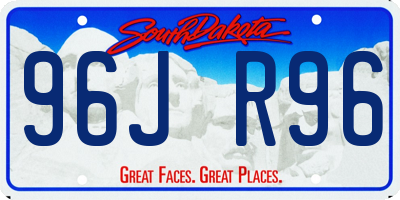 SD license plate 96JR96