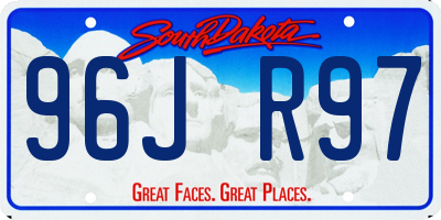 SD license plate 96JR97