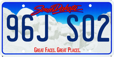SD license plate 96JS02