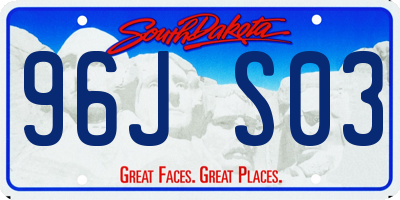 SD license plate 96JS03