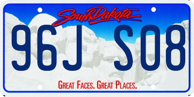 SD license plate 96JS08