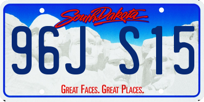 SD license plate 96JS15