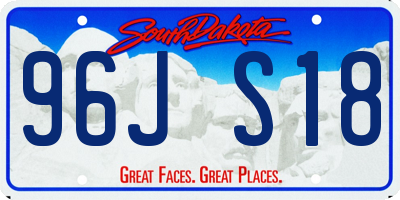 SD license plate 96JS18