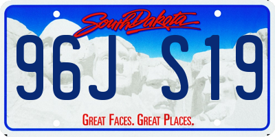SD license plate 96JS19