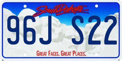 SD license plate 96JS22