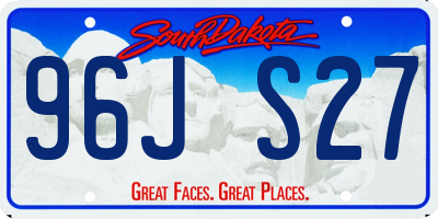 SD license plate 96JS27