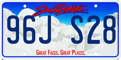 SD license plate 96JS28