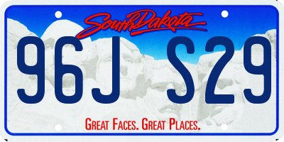 SD license plate 96JS29