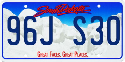 SD license plate 96JS30