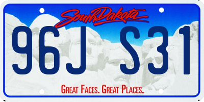 SD license plate 96JS31