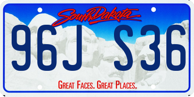 SD license plate 96JS36