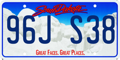 SD license plate 96JS38