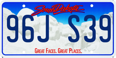 SD license plate 96JS39