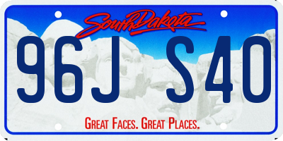 SD license plate 96JS40
