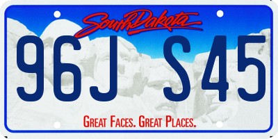 SD license plate 96JS45