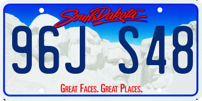SD license plate 96JS48