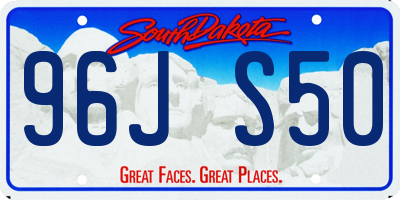 SD license plate 96JS50