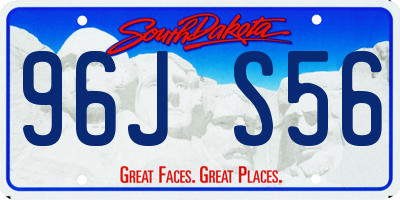 SD license plate 96JS56