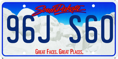 SD license plate 96JS60