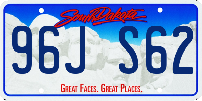SD license plate 96JS62