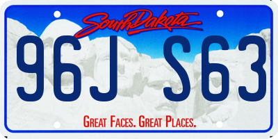 SD license plate 96JS63