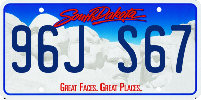 SD license plate 96JS67