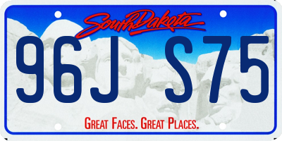 SD license plate 96JS75