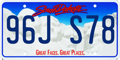 SD license plate 96JS78
