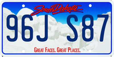 SD license plate 96JS87