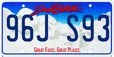 SD license plate 96JS93