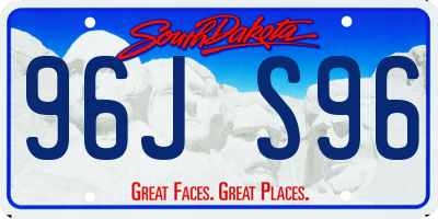 SD license plate 96JS96