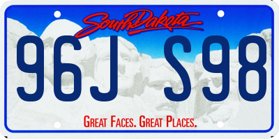 SD license plate 96JS98