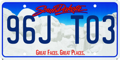 SD license plate 96JT03