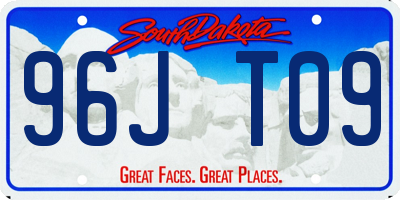 SD license plate 96JT09