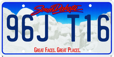 SD license plate 96JT16