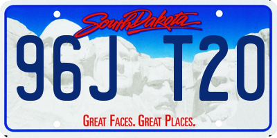 SD license plate 96JT20