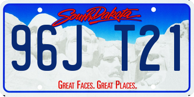 SD license plate 96JT21