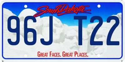SD license plate 96JT22