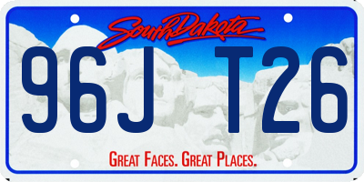 SD license plate 96JT26