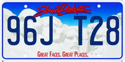 SD license plate 96JT28