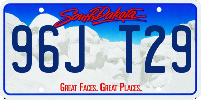 SD license plate 96JT29