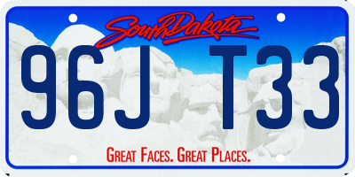 SD license plate 96JT33