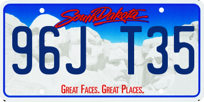 SD license plate 96JT35