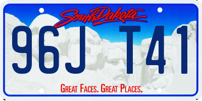 SD license plate 96JT41