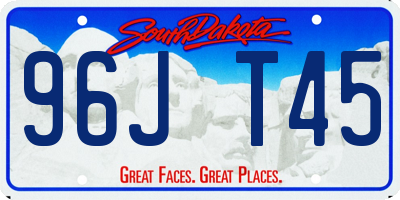 SD license plate 96JT45