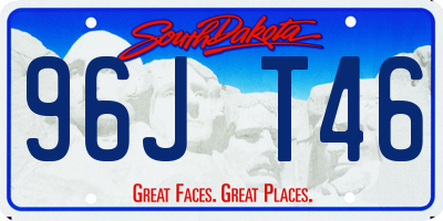 SD license plate 96JT46