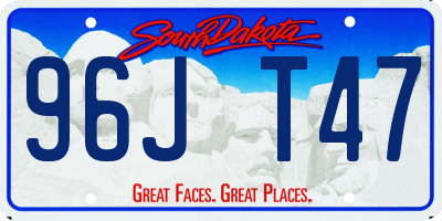 SD license plate 96JT47