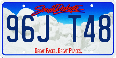 SD license plate 96JT48