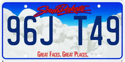 SD license plate 96JT49