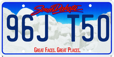 SD license plate 96JT50